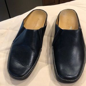 Men’s black slip on shoes leather comfy
